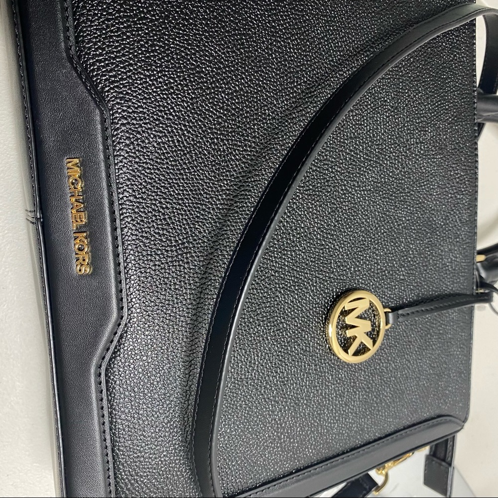 ❌Sold❌NEW Michael Kors Jessie Large Black Top Zip Tote Bag Handbag MSRP - Picture 8 of 8